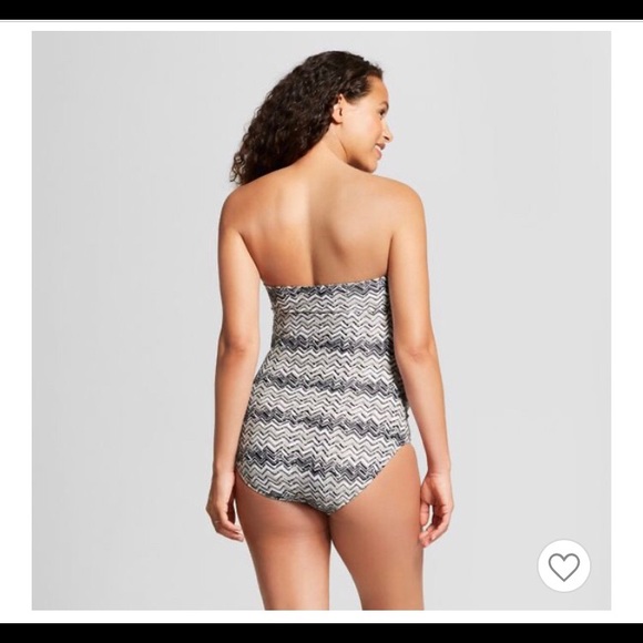 Bandeau One Piece Swimsuit by Ingrid & Isabel XL - Picture 2 of 9